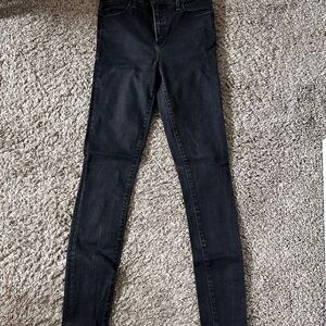 Abercrombie & Fitch Black Super Skinny High-Rise Jeans